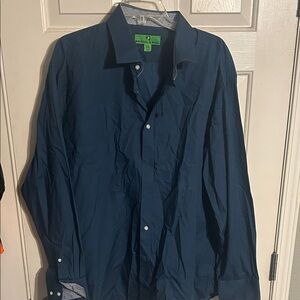 Button-Up Dress Shirt in Deep Navy Blue Bristol & Bull